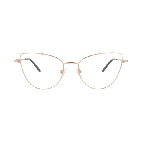 Alexander McQueen Cat Eye-Frame Metal Optical Frames Gold Gold Transparent (AM0268O-30008678-002)