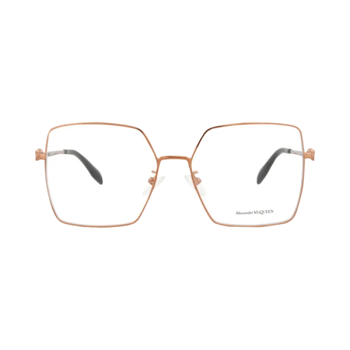Alexander McQueen Square-Frame Metal Optical Frames NUDE NUDE TRANSPARENT (AM0276O-30009376-003)