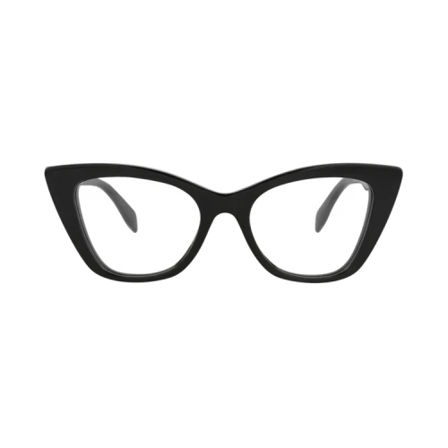Alexander McQueen Cat Eye-Frame Acetate Optical Frames Black Black Transparent (AM0305O-30010900-001)