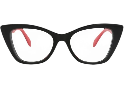 Alexander McQueen Cat Eye-Frame Acetate Optical Frames Black Black Transparent (AM0305O-30010900-003)