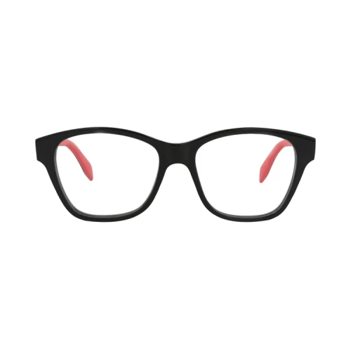 Alexander McQueen Square-Frame Acetate Optical Frames Black Black Transparent (AM0306O-30010888-003)