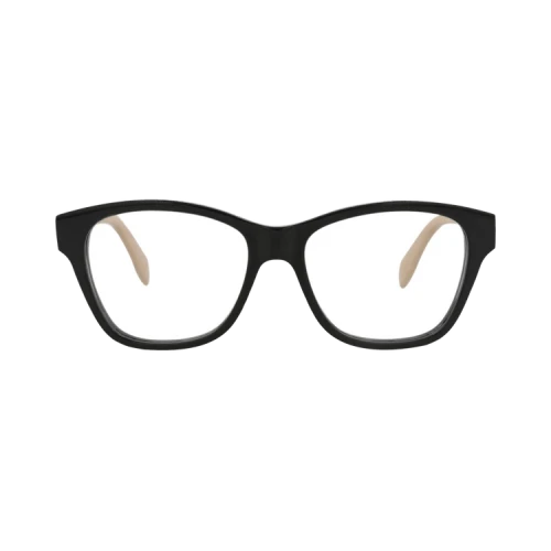 Alexander McQueen Square-Frame Acetate Optical Frames Black Black Transparent (AM0306O-30010888-004)