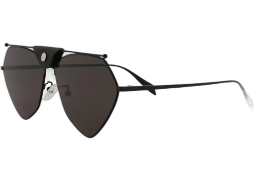 Alexander McQueen Aviator Sunglasses Black Black Grey (AM0317S-30010841-001)