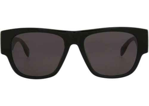 Alexander McQueen Square-Frame Acetate Sunglasses Black Black Grey (AM0328S-30011474-002)