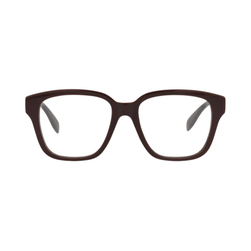 Alexander McQueen Square-Frame Acetate Optical Frames Burgundy Burgundy Transparent (AM0333O-30011493-003)