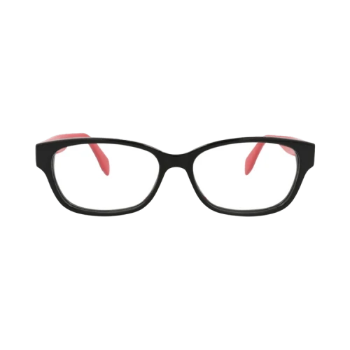 Alexander McQueen Square-Frame Acetate Optical Frames Black Black Transparent (AM0344O-30011495-003)