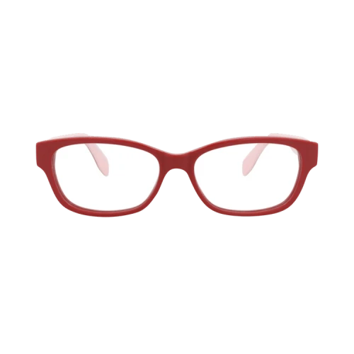Alexander McQueen Square-Frame Acetate Optical Frames Red Red Transparent (AM0344O-30011495-004)