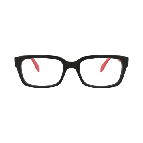 Alexander McQueen Square-Frame Acetate Optical Frames Black Black Transparent (AM0345O-30011496-003)