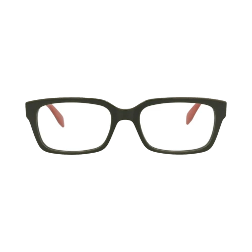 Alexander McQueen Square-Frame Acetate Optical Frames Green Green Transparent (AM0345O-30011496-004)