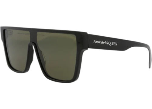 Alexander McQueen Aviator Sunglasses Black Black Green (AM0354S-30012336-004)