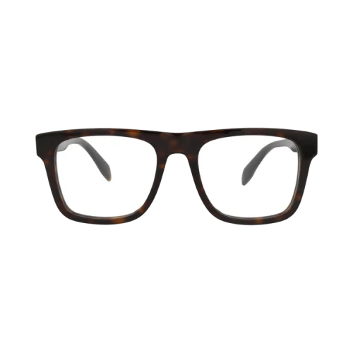 Alexander McQueen Square-Frame Acetate Optical Frames Havana Havana Transparent (AM0357O-30012339-002)