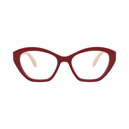 Alexander McQueen Cat Eye-Frame Acetate Optical Frames Red Red Transparent (AM0360O-30012342-004)