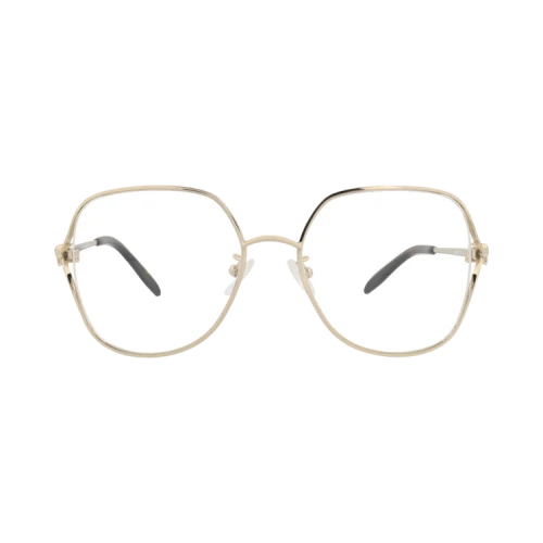 Alexander McQueen Square-Frame Metal Optical Frames Gold Gold Transparent (AM0368O-30012321-002)