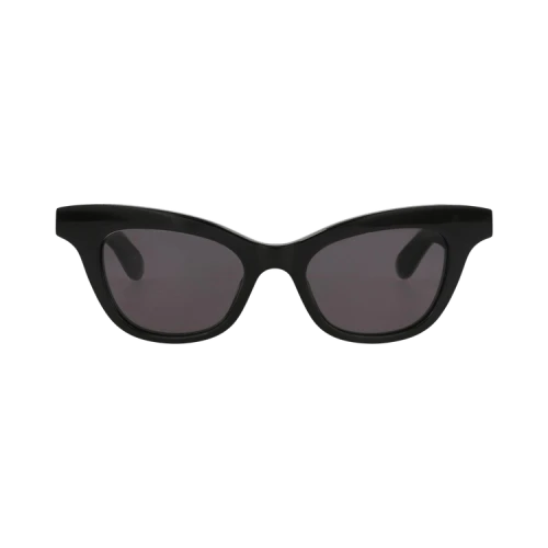 Alexander McQueen Cat Eye Sunglasses Black Black Grey (AM0381S-30013619-001)