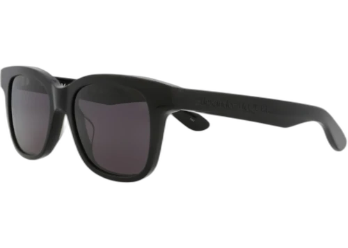 Alexander McQueen Square Rectangle Sunglasses Black Black Grey (AM0382S-30013620-005)