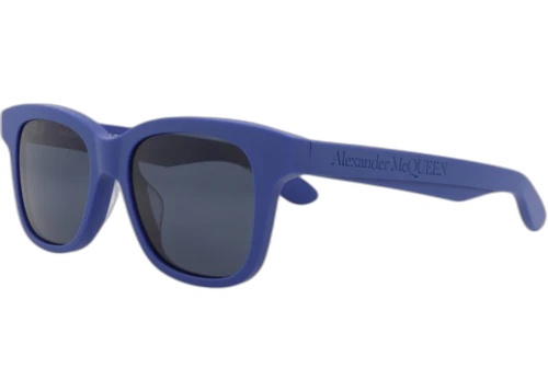 Alexander McQueen Square Rectangle Sunglasses Blue Blue Blue (AM0382S-30013620-008)
