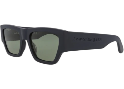 Alexander McQueen Square Rectangle Sunglasses Blue Blue Green (AM0393S-30014334-005)