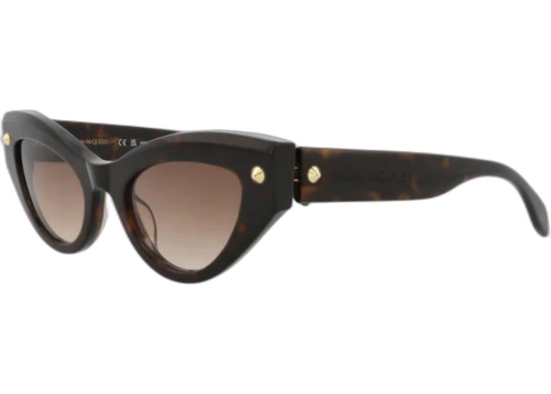 Alexander McQueen Cat Eye Sunglasses Havana Havana Brown (AM0407S-30014338-002)