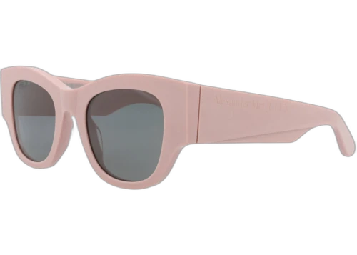 Alexander McQueen Square Rectangle Sunglasses Pink Pink Grey (AM0420S-30014616-005)