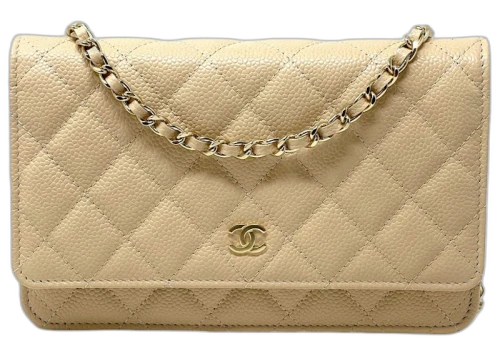 Chanel Classic Quilted WOC Crossbody Bag Beige