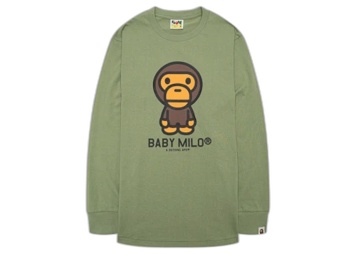 BAPE Baby Milo L/S Tee Olivedrab
