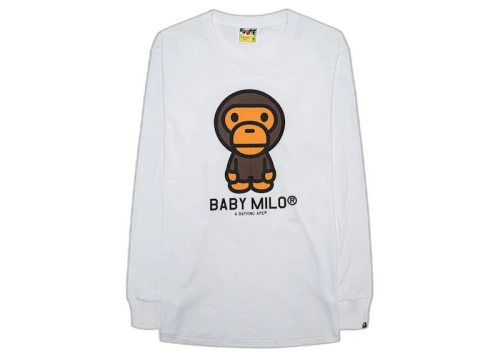 BAPE Baby Milo L/S Tee White