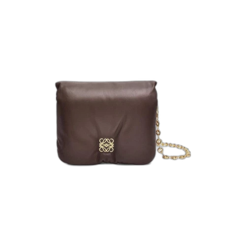 LOEWE Puffer Goya Shoulder Bag Dark Chocolate