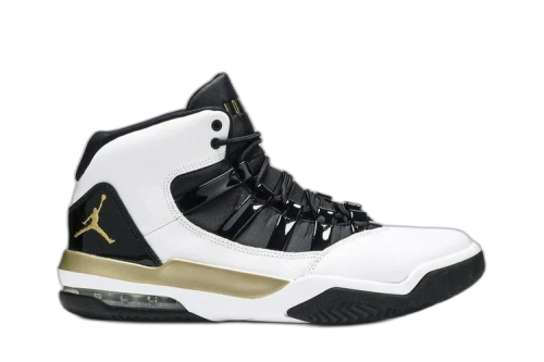 Jordan Max Aura White Metallic Gold Black