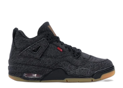 Jordan 4 Retro Levi's Black (GS) (Blank Tag)