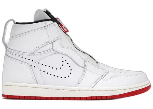Jordan 1 Retro High Zip White University Red