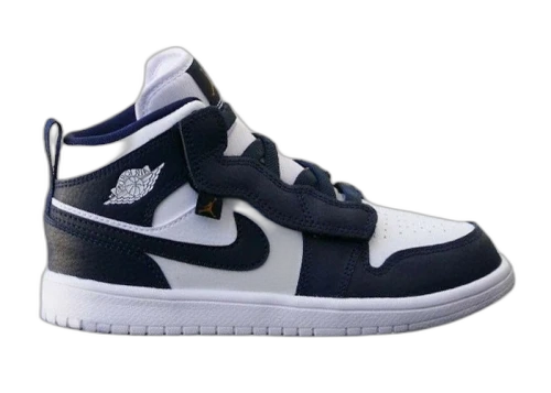 Jordan 1 Mid Alt White Metallic Gold Obsidian (PS)