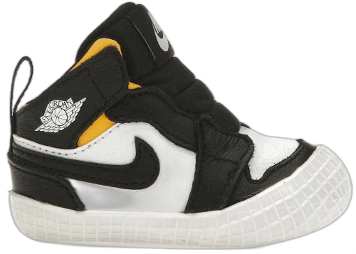 Jordan 1 Crib Bootie Black White Varsity Maize (I)