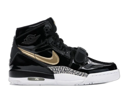 Jordan Legacy 312 Black Gold Patent (GS)