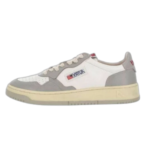 Autry Medalist Low Leather 'White Silver'