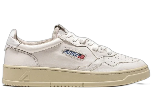 Autry Medalist Leather Low Goatskin White (Women's)