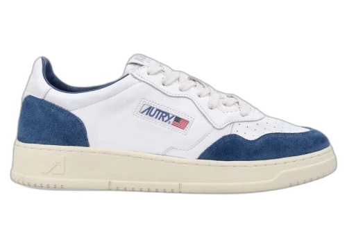 Autry Medalist Leather Low White Capri
