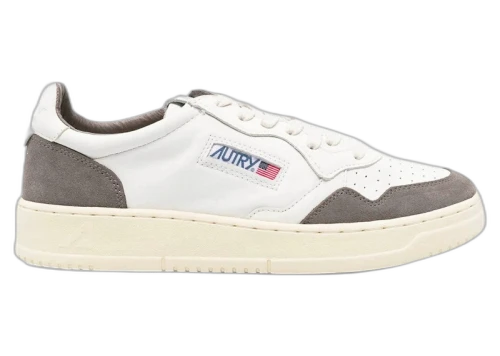 Autry Medalist Leather Low White Morel