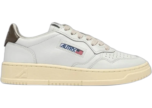 Autry Medalist Leather Low White Chocolate Leather