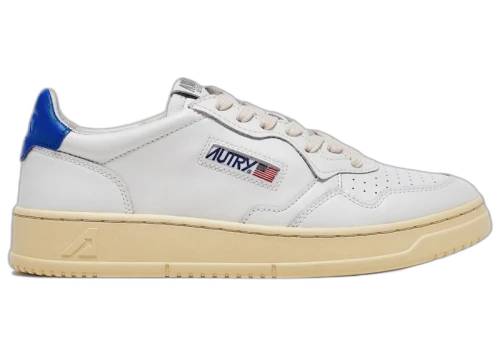 Autry Medalist Leather Low White Azure