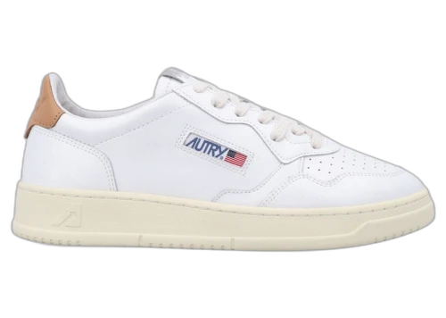 Autry Medalist Leather Low White Sandstorm