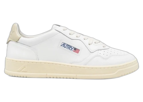 Autry Medalist Leather Low White Tidal Foam