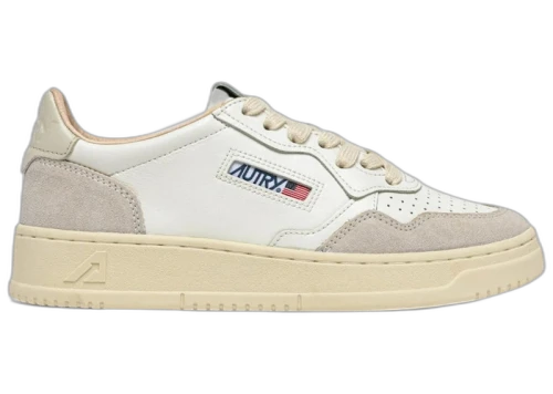 Autry Medalist Leather Low White Pelican