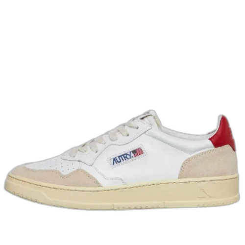 Autry Medalist Low 'White Suede Red'