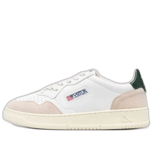 AUTRY Medalist Low Leather and Suede 'White Beige Black'