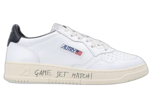 Autry Medalist Leather Low Game Set Match! White Black