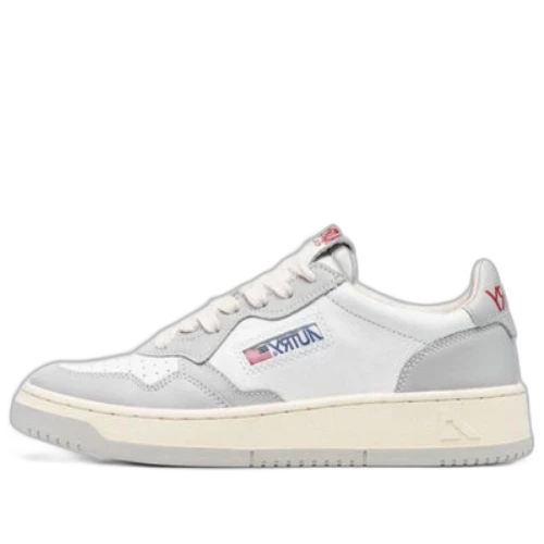 AUTRY Medalist Low Leather 'White Grey and Red Logo' (Women's)