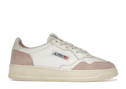 Autry Medalist Leather Low White Powder (Women's)