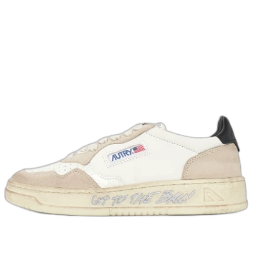 Autry Medalist Low Lettering 'Get To The Ball - White Suede' (Women's)