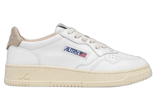 Autry Medalist Leather Low White Tidal Foam (Women's)