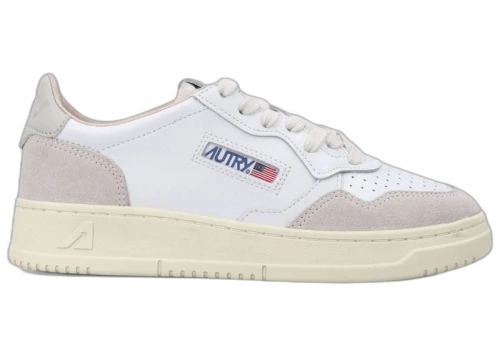 Autry Medalist Leather Low White Pelican (Women's)